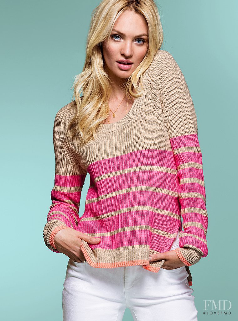 Candice Swanepoel featured in  the Victoria\'s Secret Homewear & Casualwear catalogue for Summer 2014