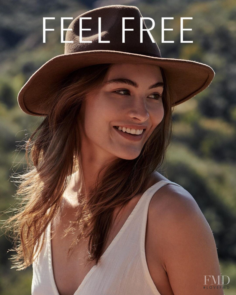 Grace Elizabeth featured in  the Free People advertisement for Spring 2020