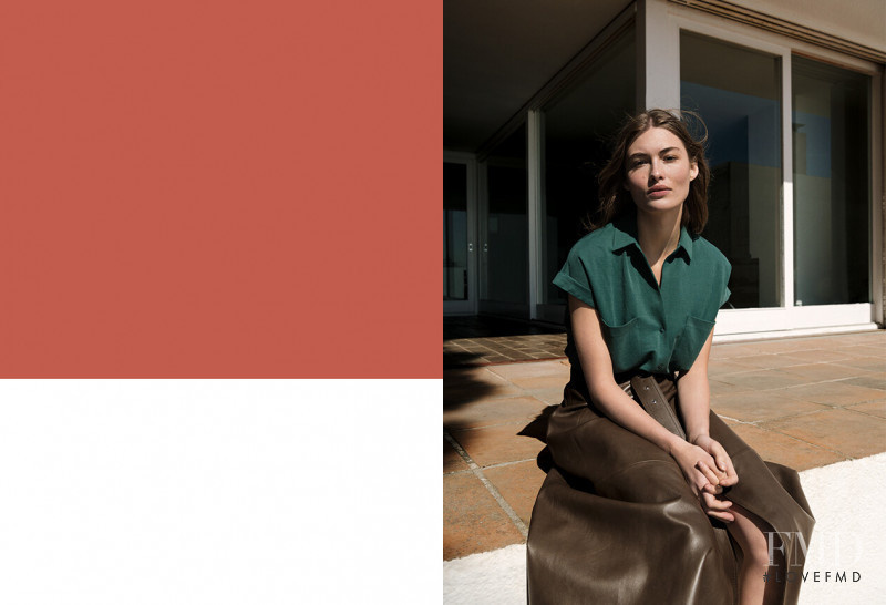 Grace Elizabeth featured in  the Massimo Dutti Waiting For You advertisement for Summer 2020