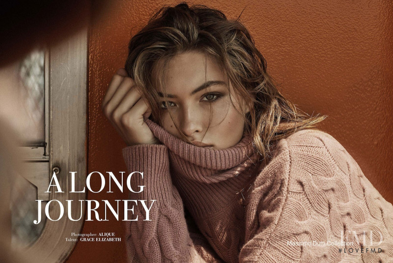 Grace Elizabeth featured in  the Massimo Dutti A Long Journey lookbook for Pre-Fall 2019