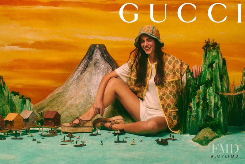 Matilde Buoso featured in  the Gucci advertisement for Resort 2023