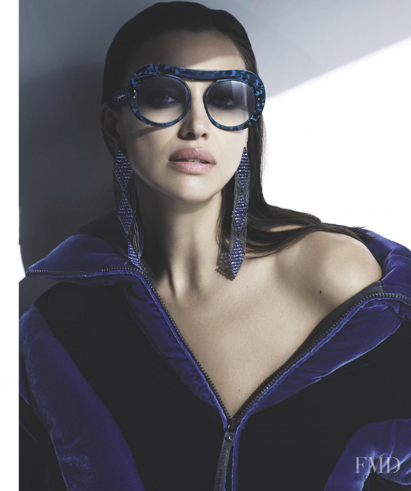 Irina Shayk featured in  the Giorgio Armani advertisement for Resort 2022