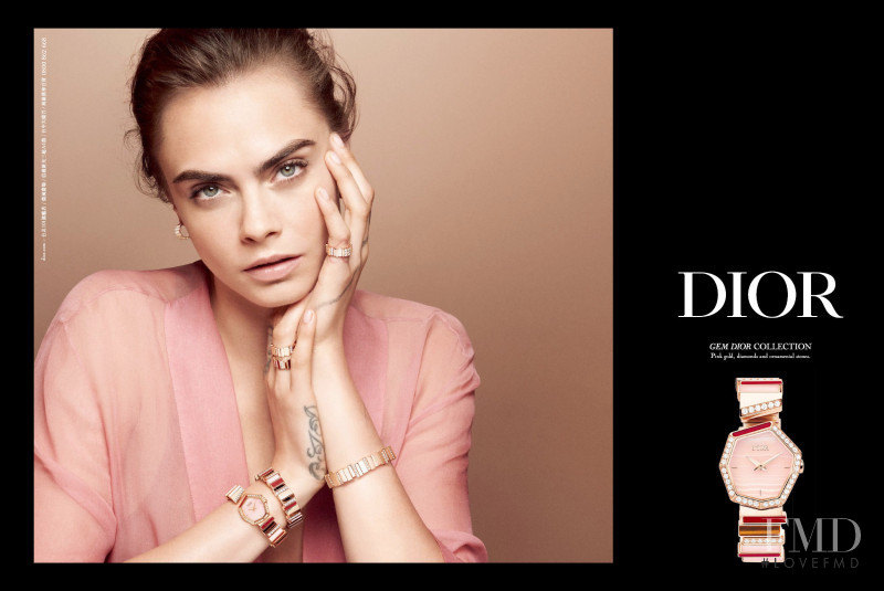 Cara Delevingne featured in  the Dior Watch advertisement for Spring/Summer 2022