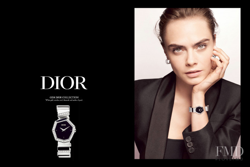 Cara Delevingne featured in  the Dior Watch advertisement for Spring/Summer 2022