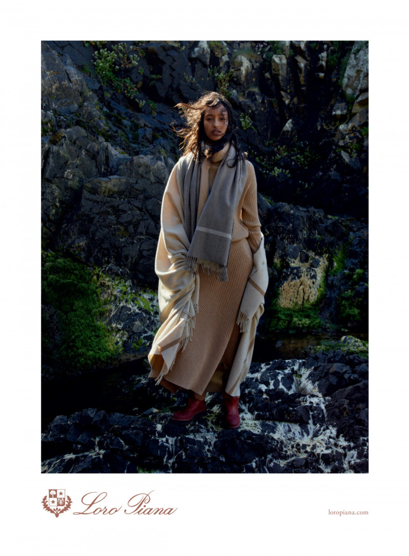 Mona Tougaard featured in  the Loro Piana advertisement for Autumn/Winter 2022