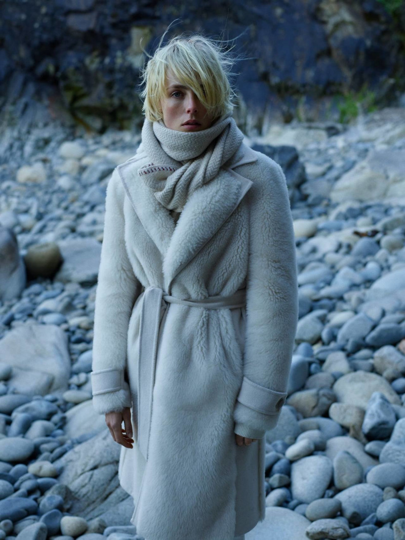 Edie Campbell featured in  the Loro Piana advertisement for Autumn/Winter 2022