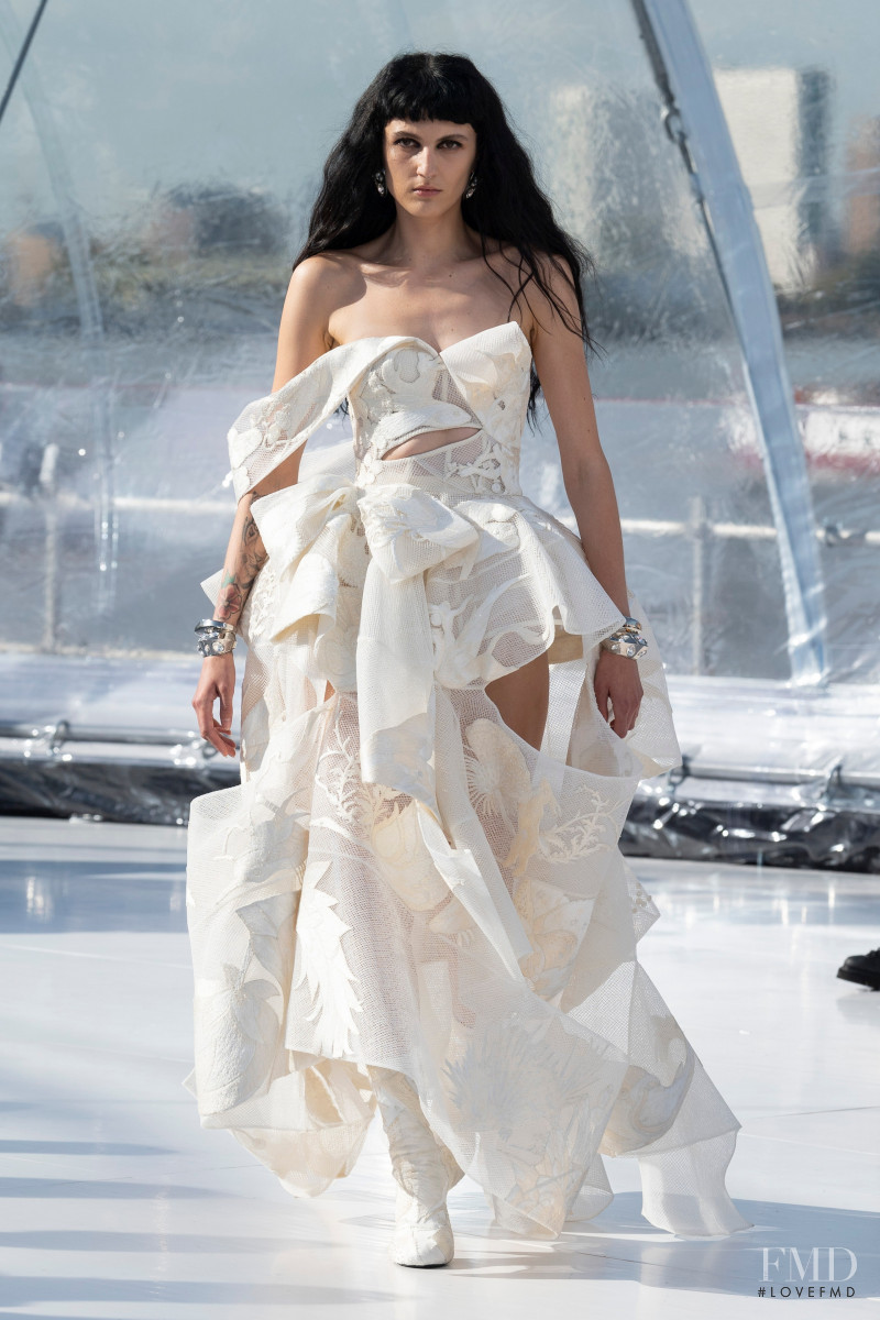 Lucia Fairfull featured in  the Alexander McQueen fashion show for Spring/Summer 2023