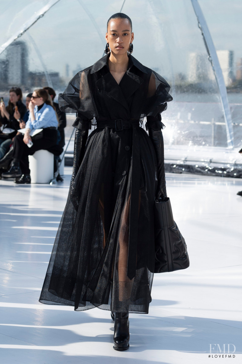 Ena Poppe featured in  the Alexander McQueen fashion show for Spring/Summer 2023