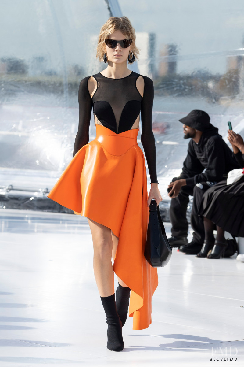 Daria Koshkina featured in  the Alexander McQueen fashion show for Spring/Summer 2023