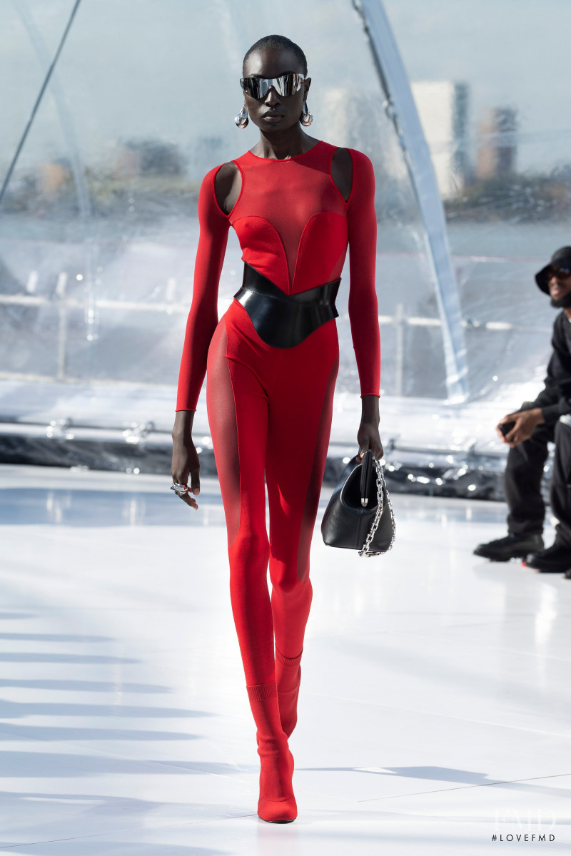 Nyagua Ruea featured in  the Alexander McQueen fashion show for Spring/Summer 2023
