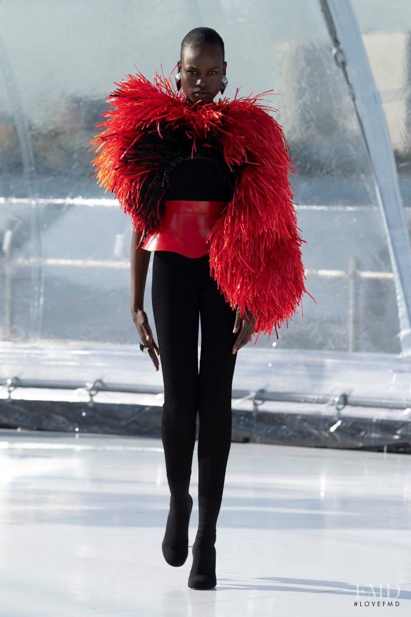 Bakhita Lual featured in  the Alexander McQueen fashion show for Spring/Summer 2023