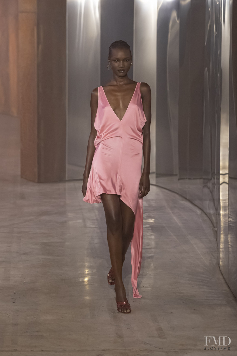 Abeny Nhial featured in  the Bally fashion show for Spring/Summer 2023