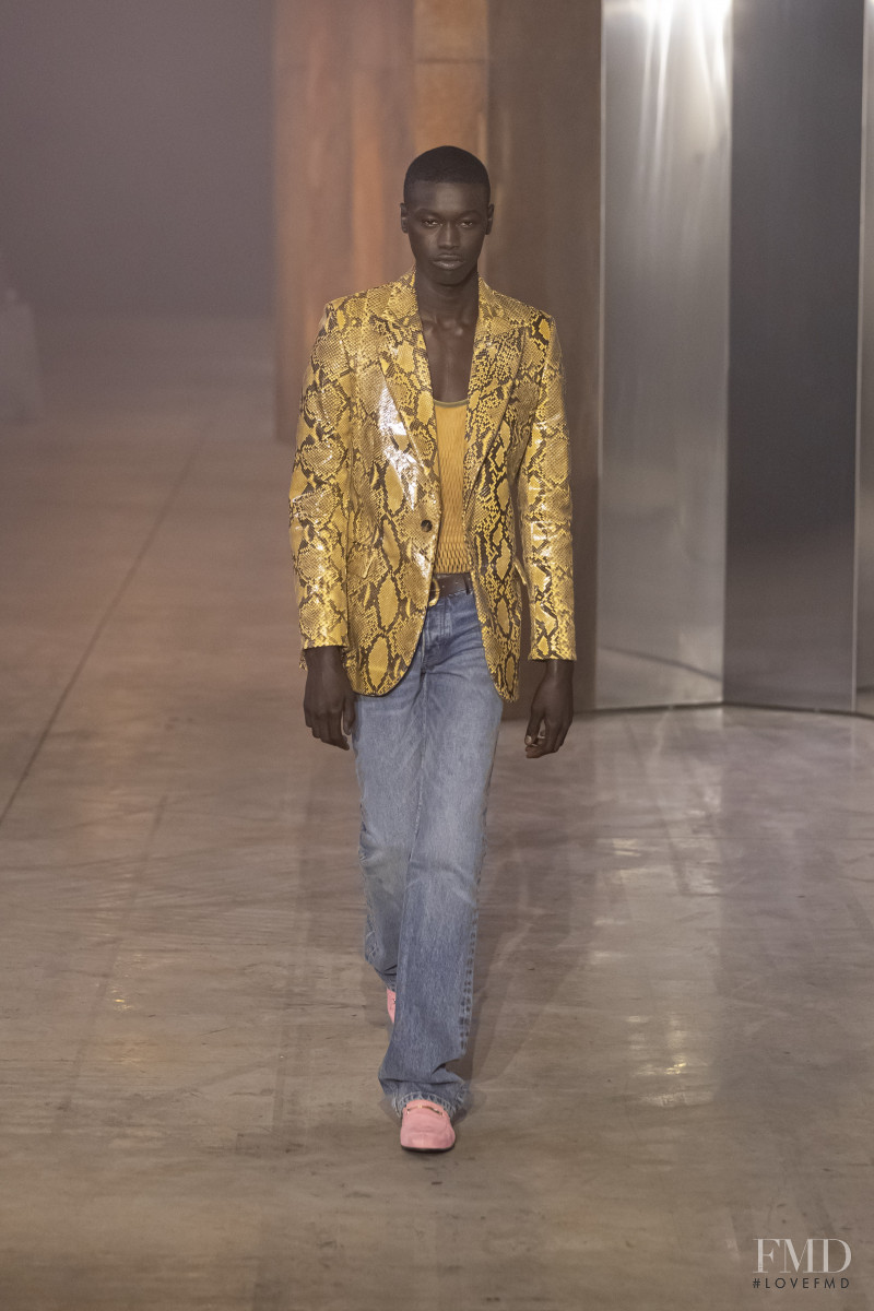 Cheikh Diakhate featured in  the Bally fashion show for Spring/Summer 2023