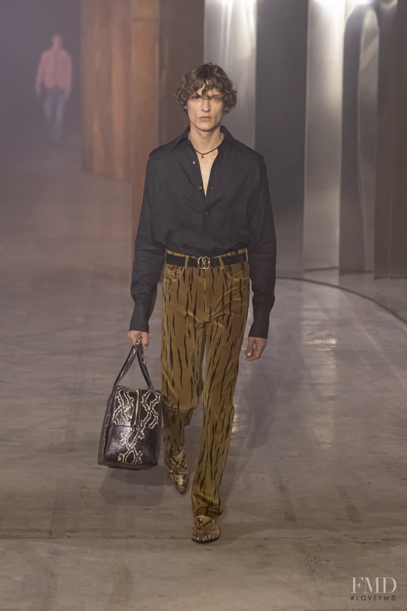 Valentin Caron featured in  the Bally fashion show for Spring/Summer 2023