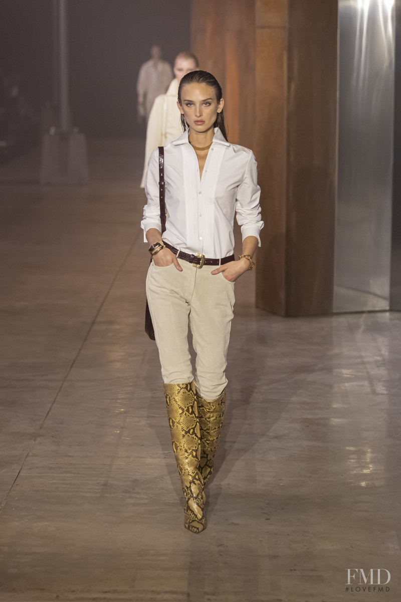 Claire Delozier featured in  the Bally fashion show for Spring/Summer 2023