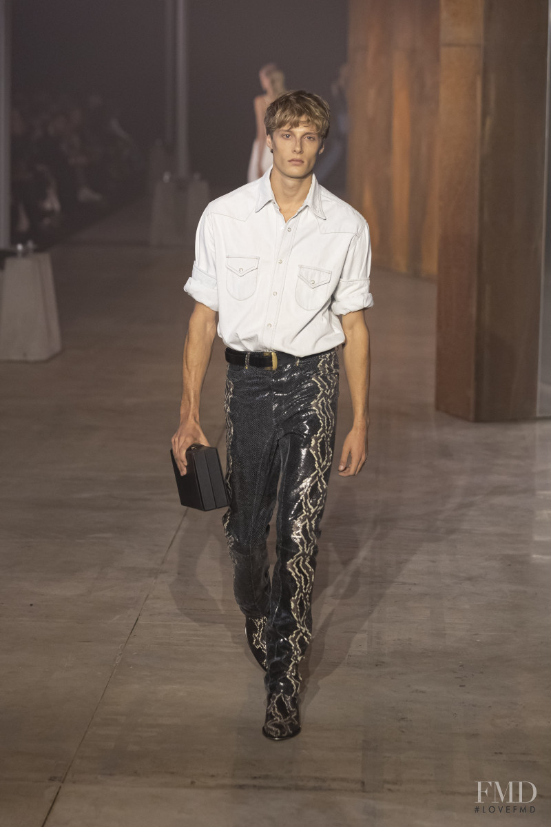 Hugh Laughton-Scott featured in  the Bally fashion show for Spring/Summer 2023