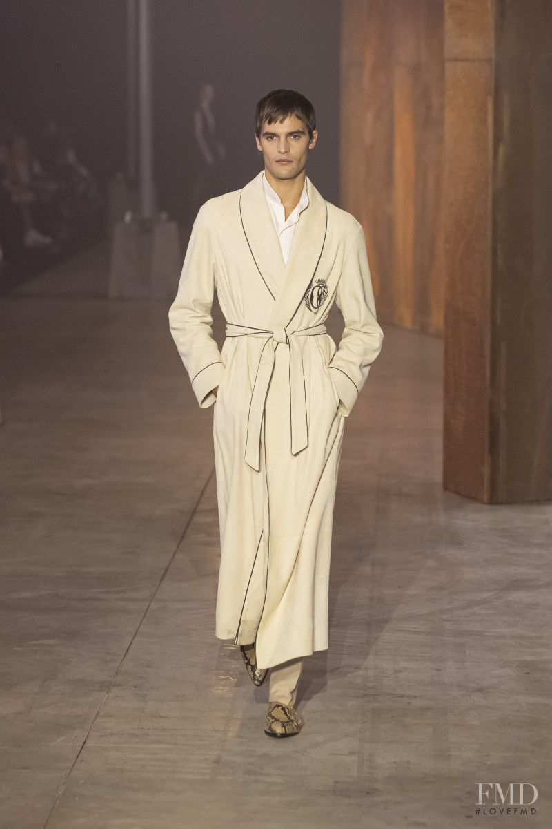 Parker van Noord featured in  the Bally fashion show for Spring/Summer 2023