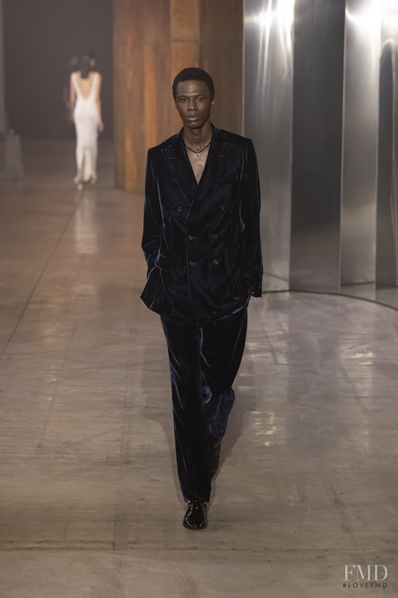 Cherif Douamba featured in  the Bally fashion show for Spring/Summer 2023