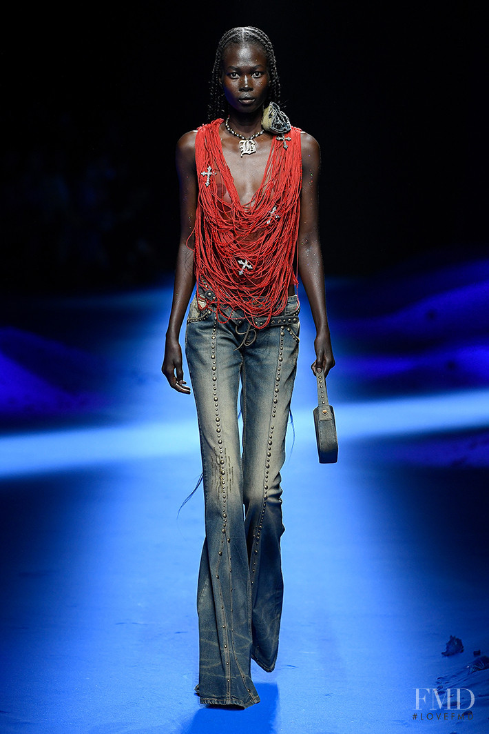 Mammina Aker featured in  the Blumarine fashion show for Spring/Summer 2023