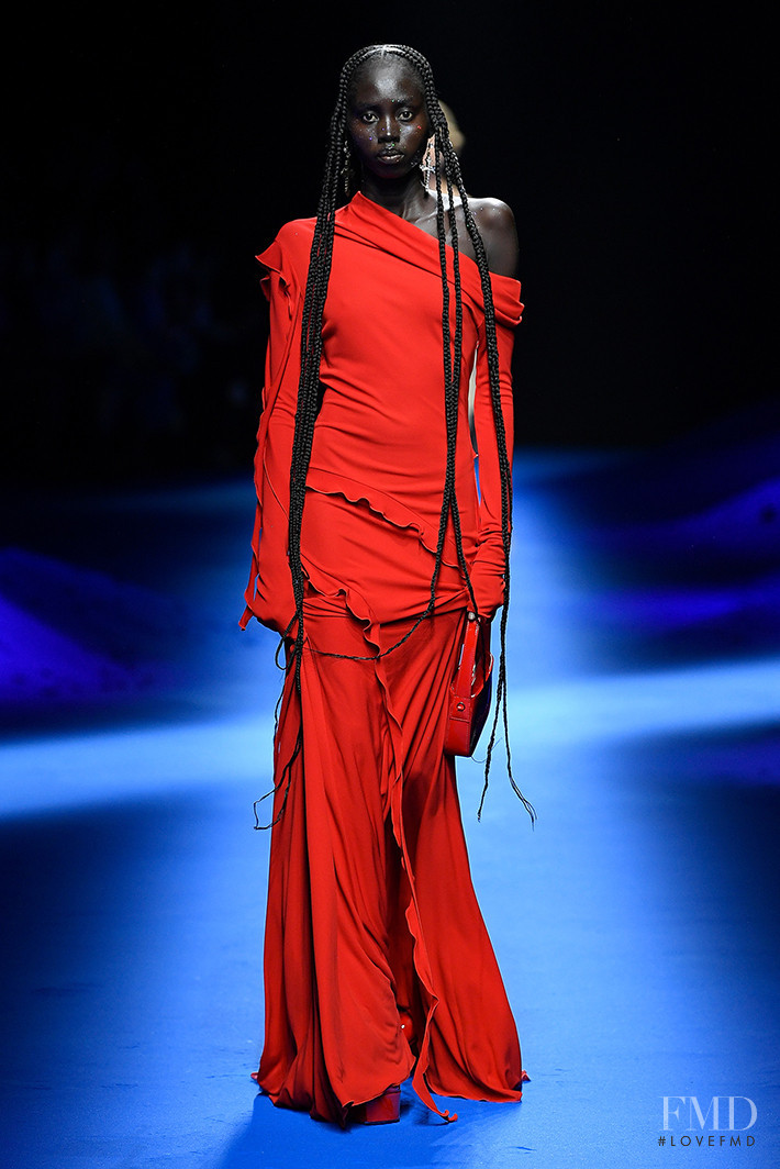 Nyanderi Deng featured in  the Blumarine fashion show for Spring/Summer 2023