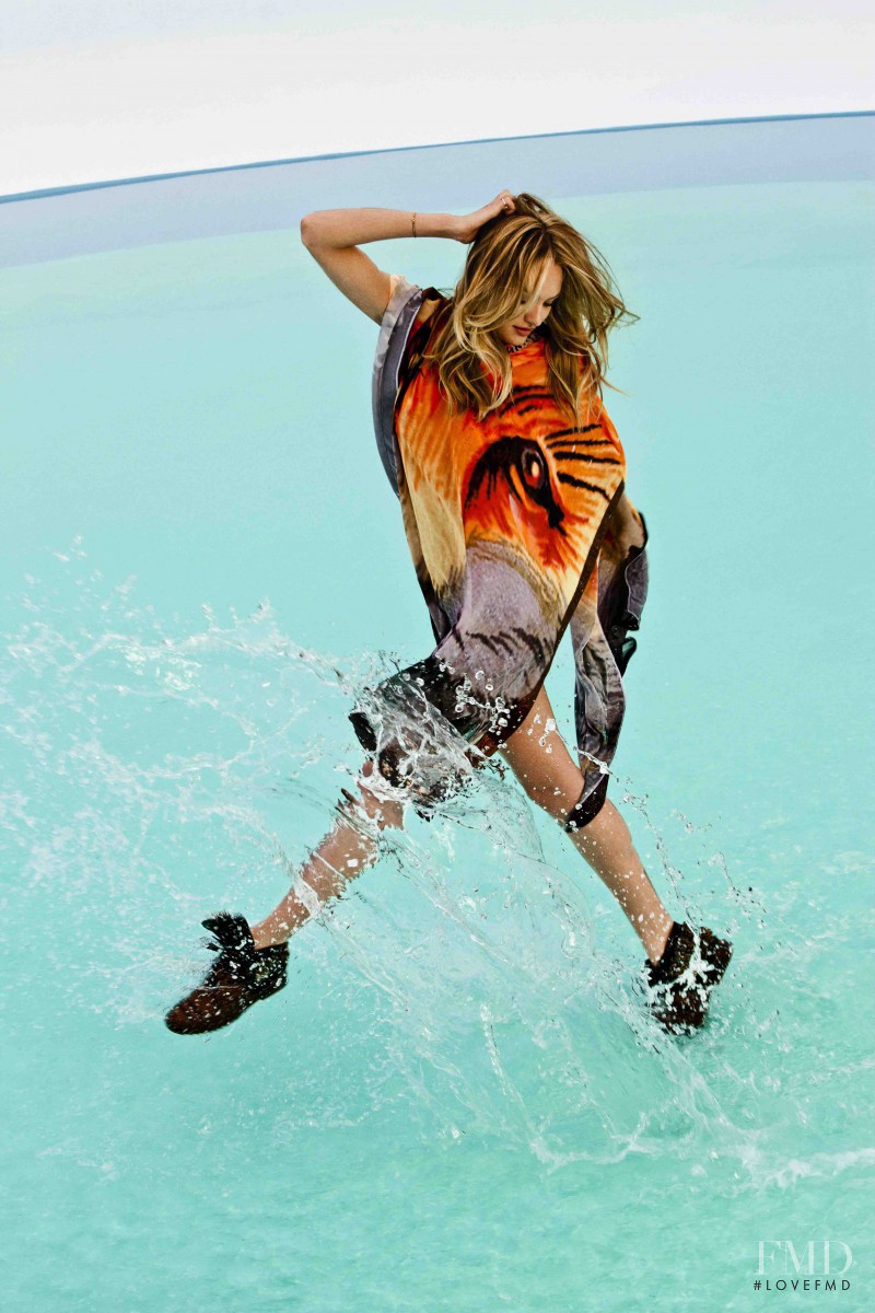 Candice Swanepoel featured in  the Agua Bendita catalogue for Spring/Summer 2014
