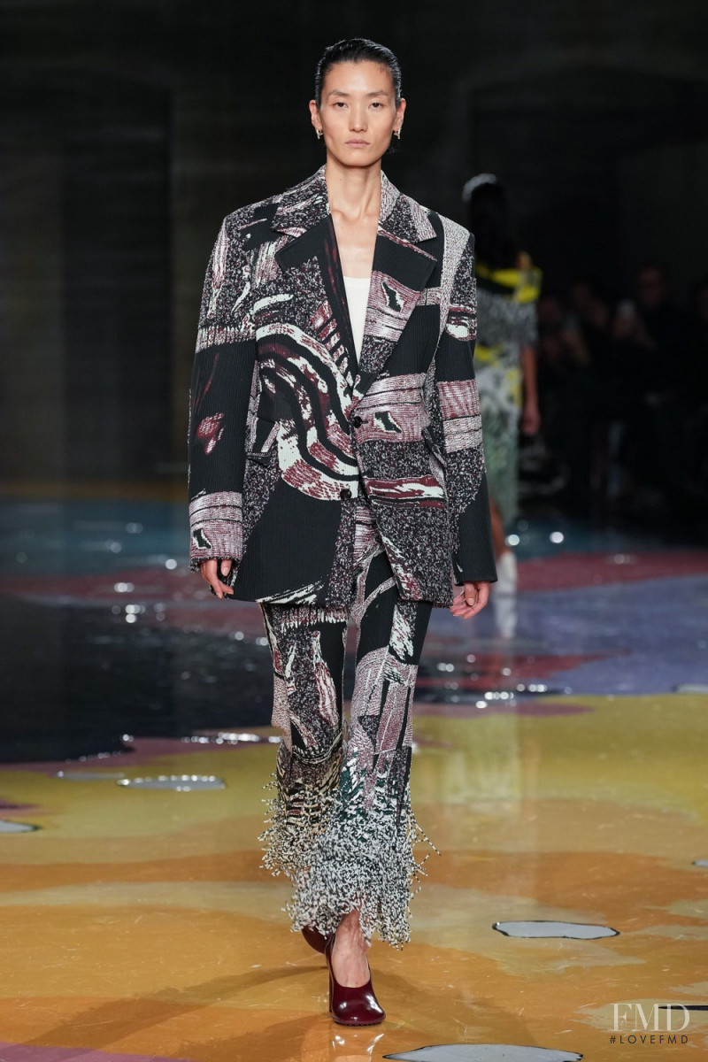 Lina Zhang featured in  the Bottega Veneta fashion show for Spring/Summer 2023
