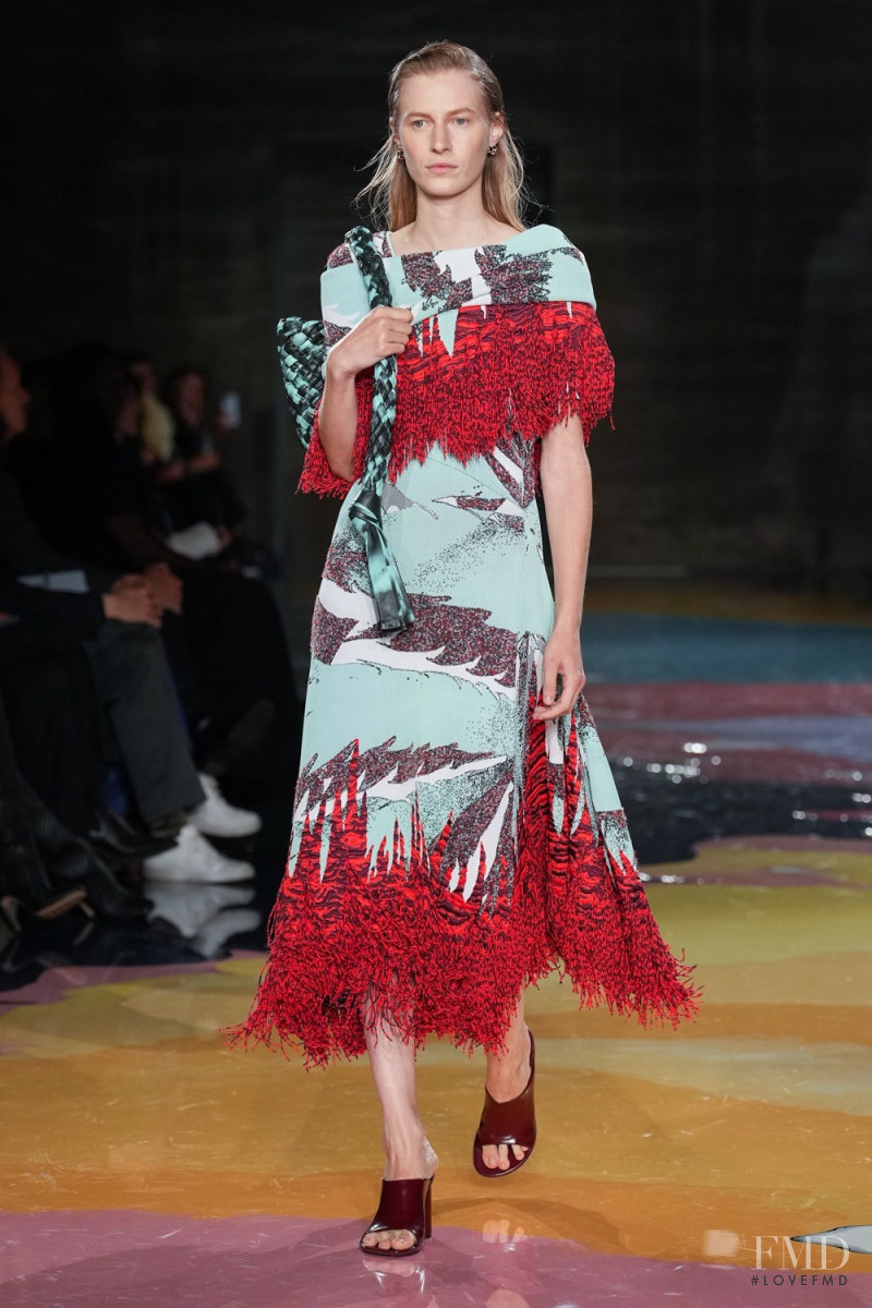 Julia Nobis featured in  the Bottega Veneta fashion show for Spring/Summer 2023