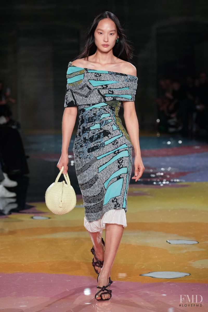 Yoonmi Sun featured in  the Bottega Veneta fashion show for Spring/Summer 2023