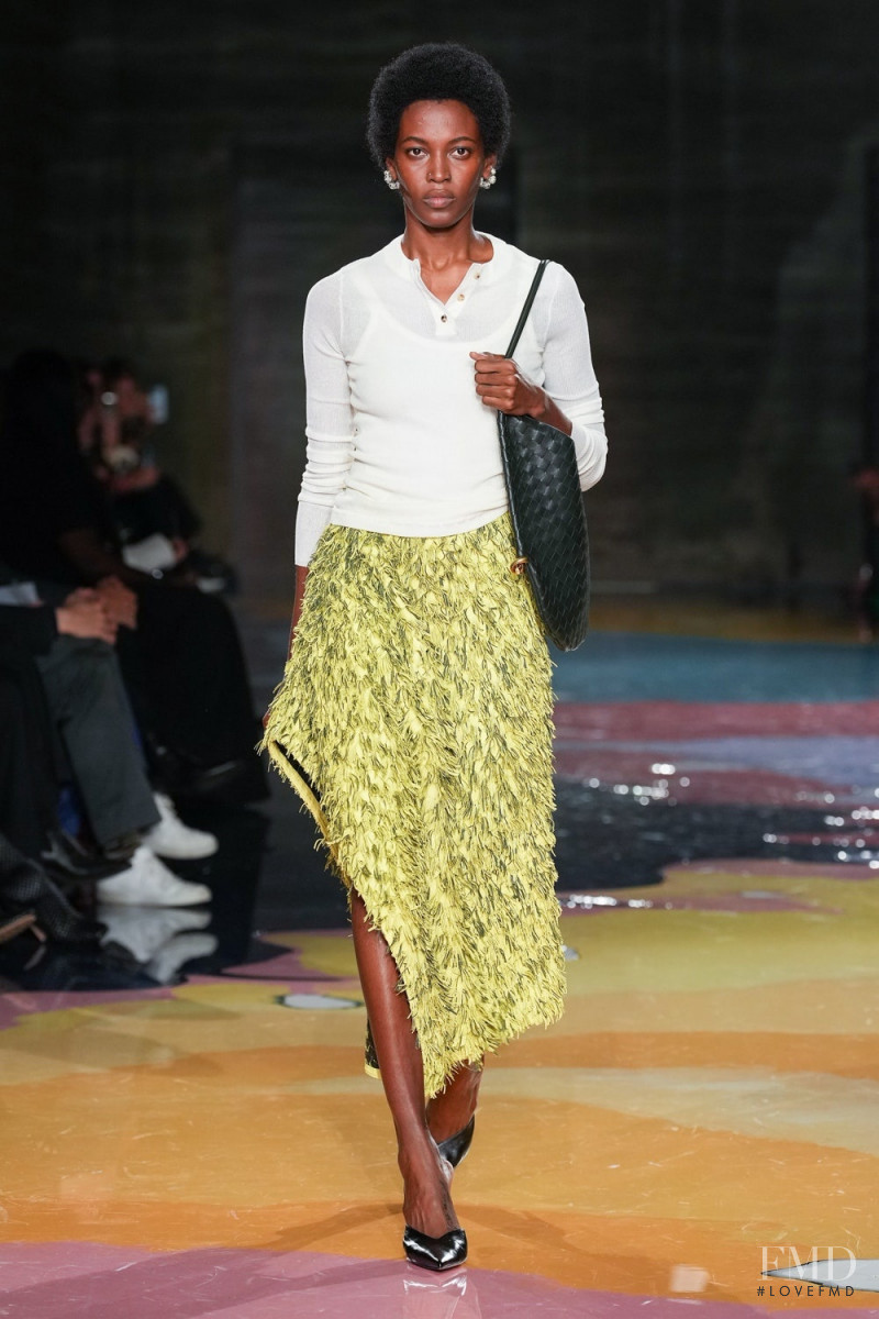 Kai Newman featured in  the Bottega Veneta fashion show for Spring/Summer 2023