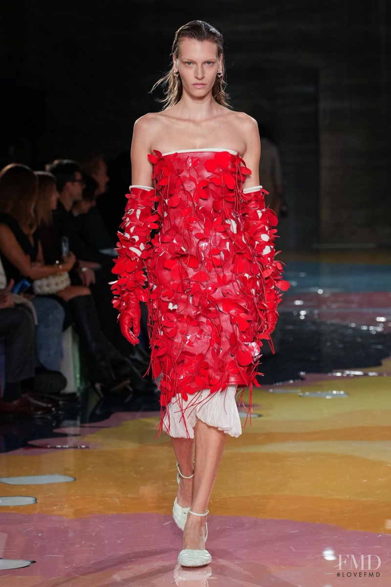 Karolina Capkova featured in  the Bottega Veneta fashion show for Spring/Summer 2023