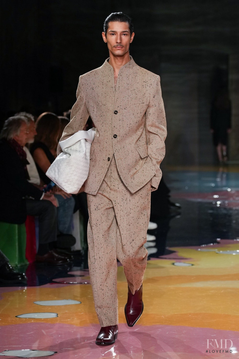 Noah Ramos Rocasalbas featured in  the Bottega Veneta fashion show for Spring/Summer 2023