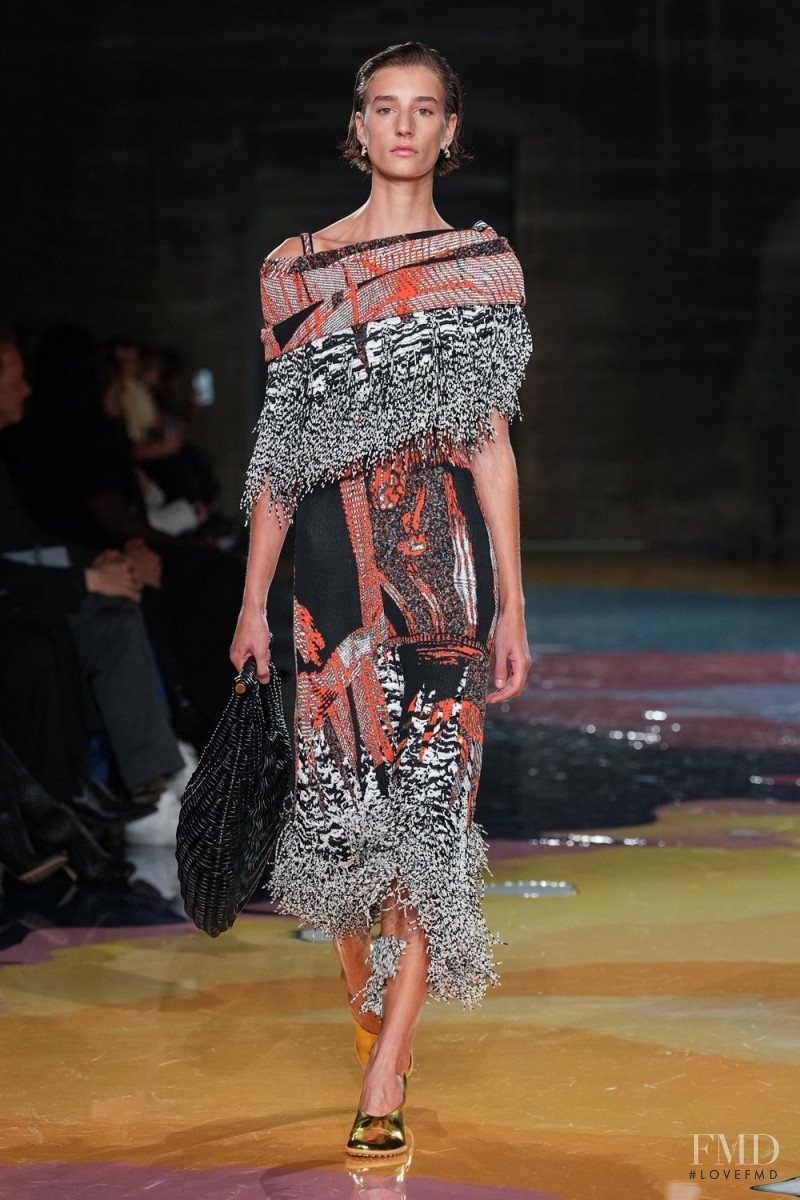 Clara Wakonigg featured in  the Bottega Veneta fashion show for Spring/Summer 2023