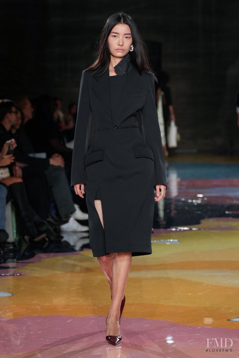 Hou Jing Cui featured in  the Bottega Veneta fashion show for Spring/Summer 2023