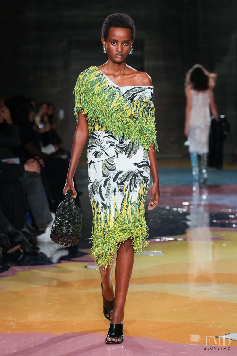 Ines Pamela featured in  the Bottega Veneta fashion show for Spring/Summer 2023