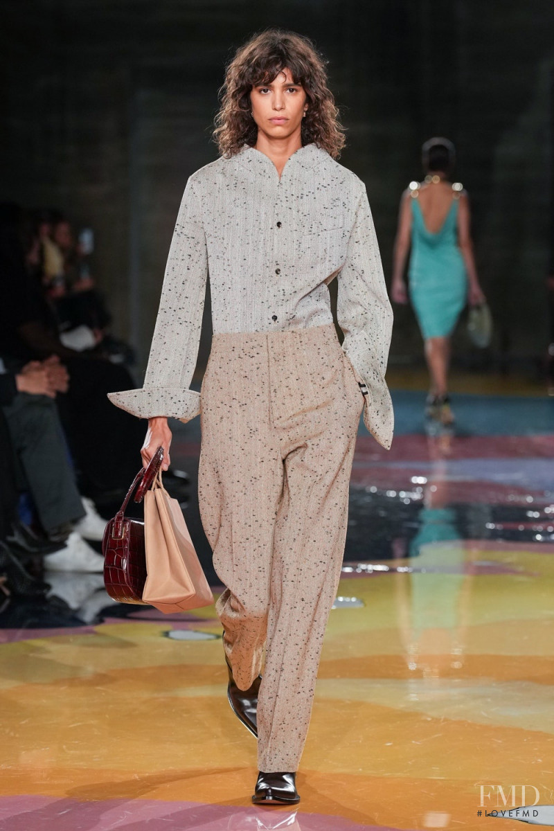 Mica Arganaraz featured in  the Bottega Veneta fashion show for Spring/Summer 2023