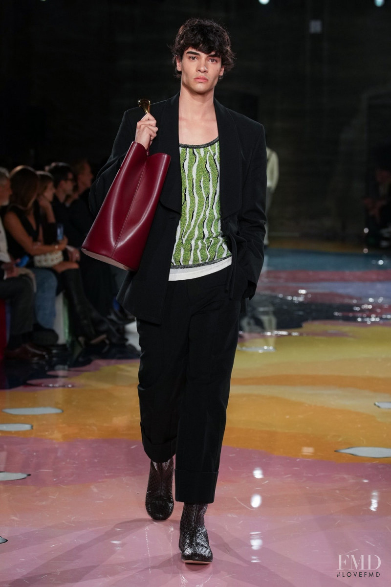 Federico Froldi featured in  the Bottega Veneta fashion show for Spring/Summer 2023