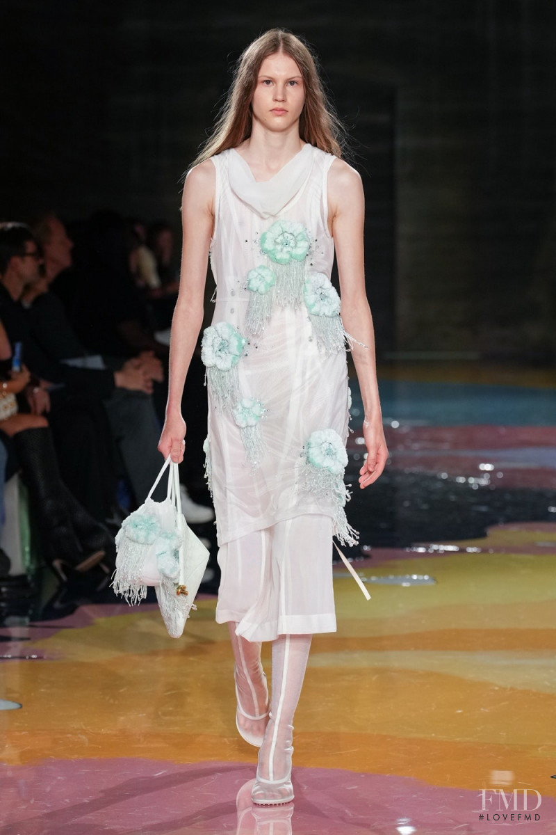 Lasma Zemite featured in  the Bottega Veneta fashion show for Spring/Summer 2023