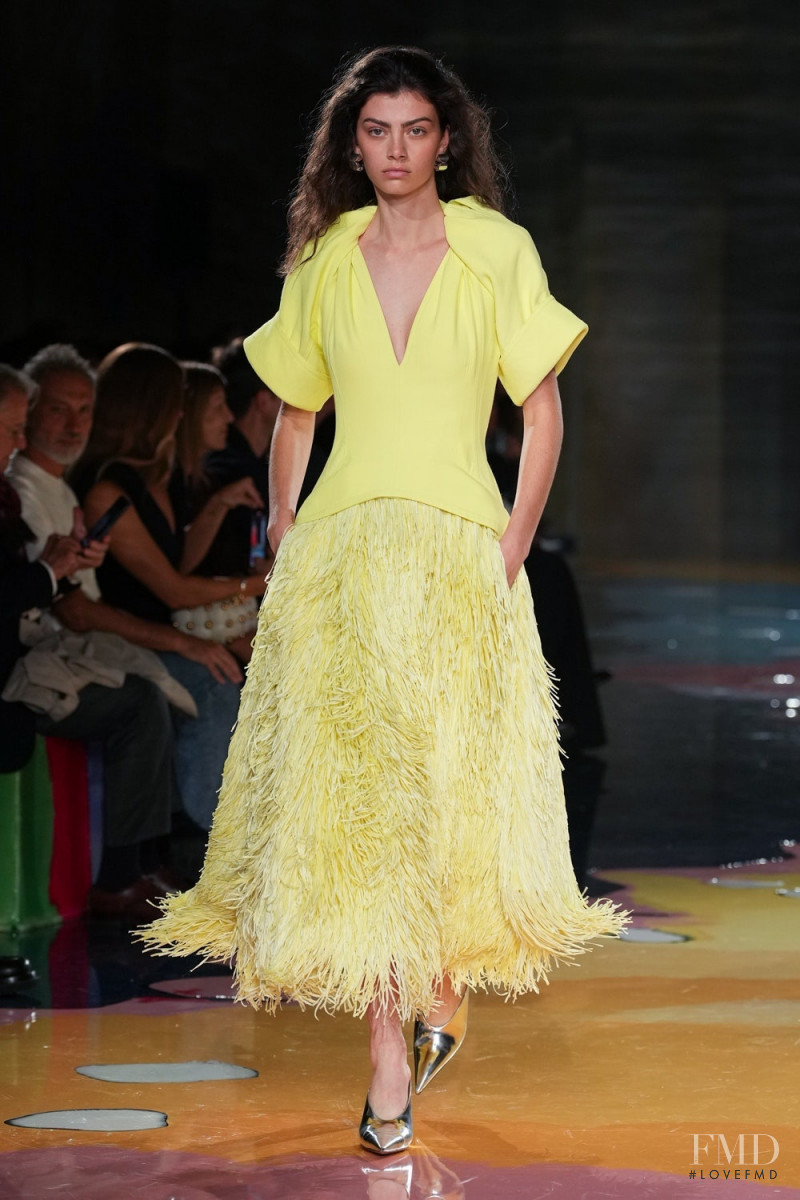 Flavie Sammartano featured in  the Bottega Veneta fashion show for Spring/Summer 2023