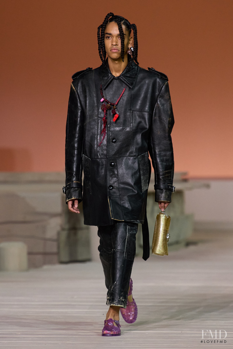 Joshua Navarro featured in  the Coach fashion show for Spring/Summer 2023