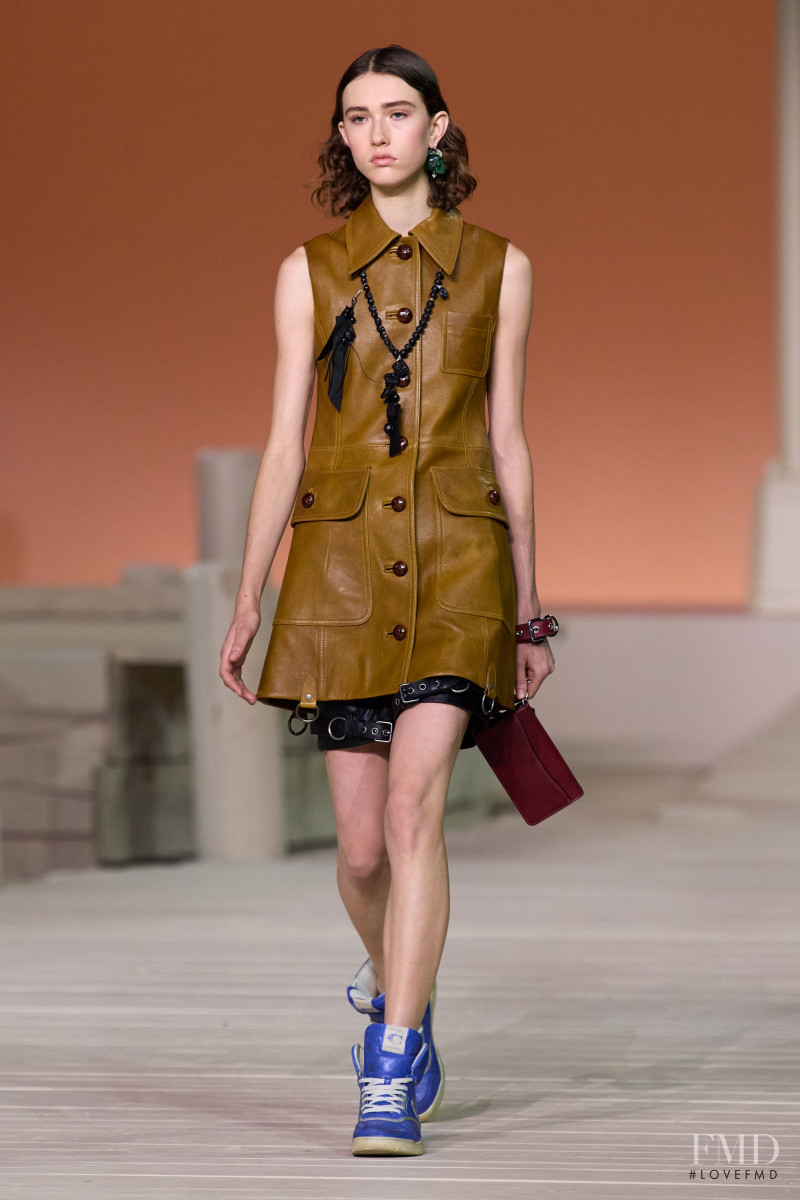 Amelia Rose Akerhielm featured in  the Coach fashion show for Spring/Summer 2023