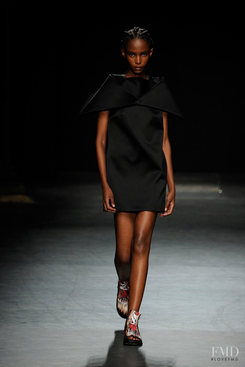 Christie Munezero featured in  the Christopher Kane fashion show for Spring/Summer 2023