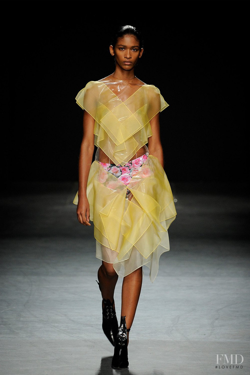 Shivaruby Premkanthan featured in  the Christopher Kane fashion show for Spring/Summer 2023