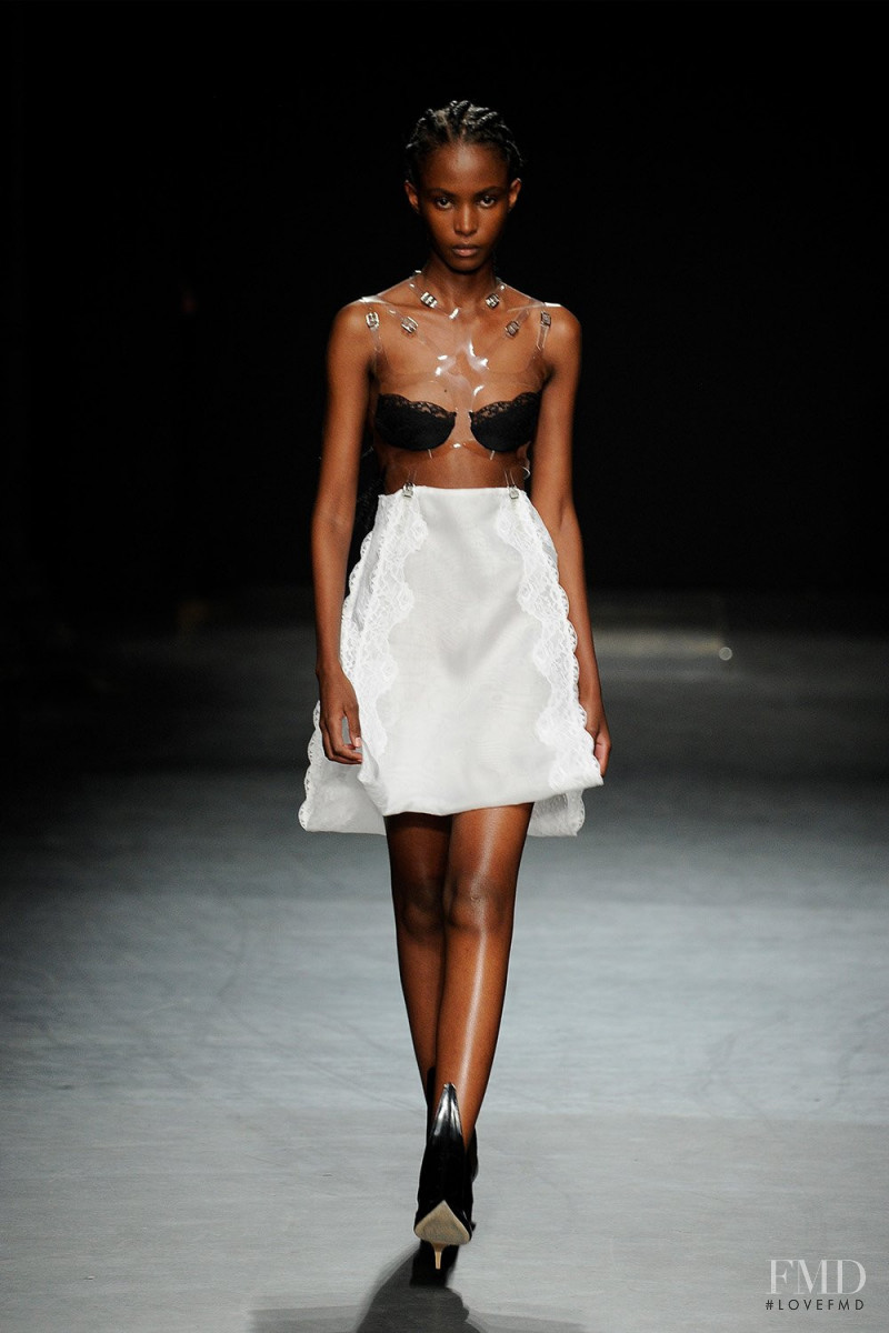Christie Munezero featured in  the Christopher Kane fashion show for Spring/Summer 2023