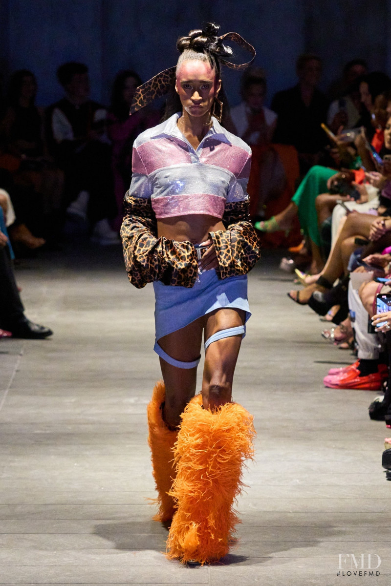 Kendall Baisden featured in  the Christian Cowan fashion show for Spring/Summer 2023