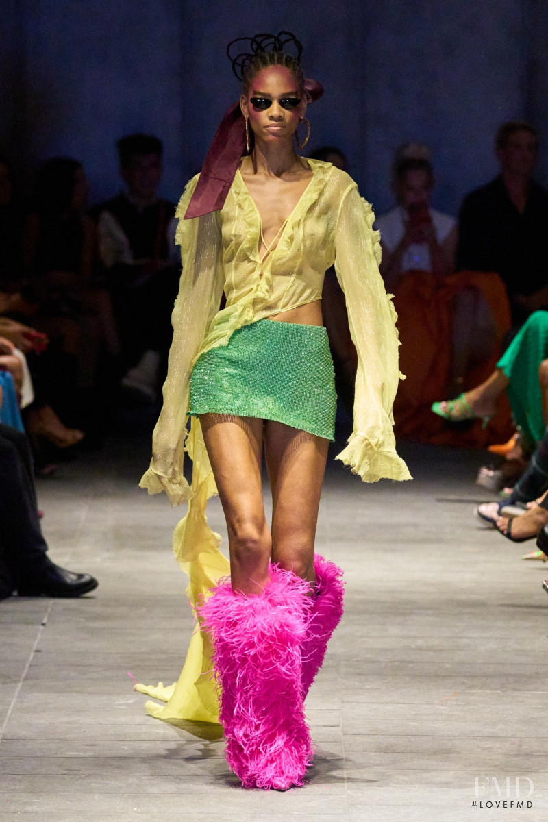 Minnie Warren featured in  the Christian Cowan fashion show for Spring/Summer 2023
