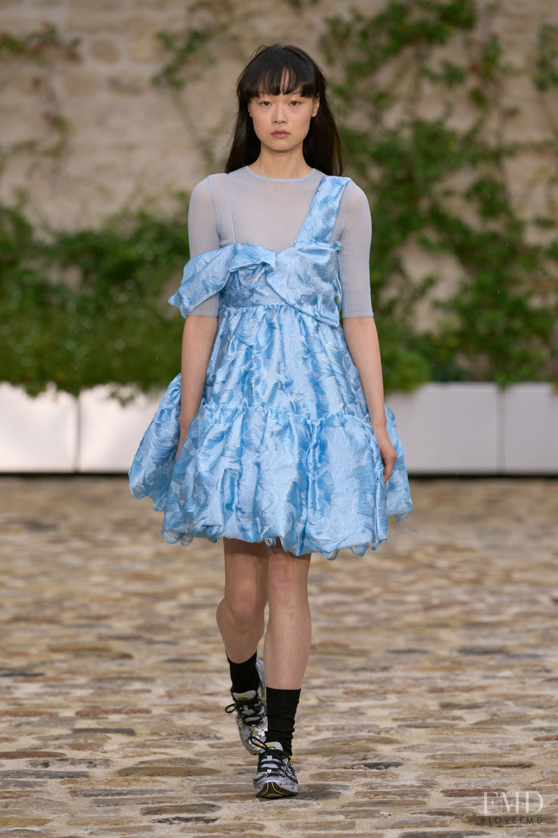 Shuting Yang featured in  the Cecilie Bahnsen fashion show for Spring/Summer 2023