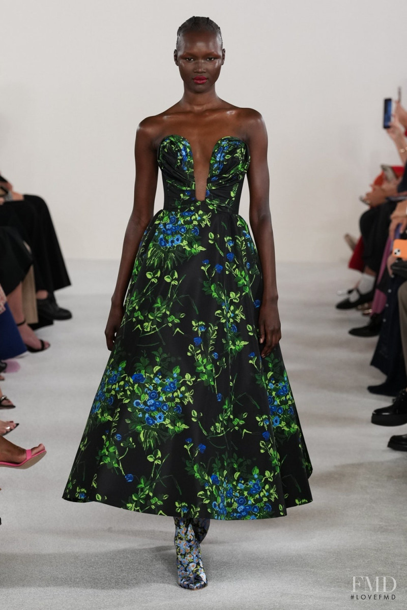 Abeny Nhial featured in  the Carolina Herrera fashion show for Spring/Summer 2023