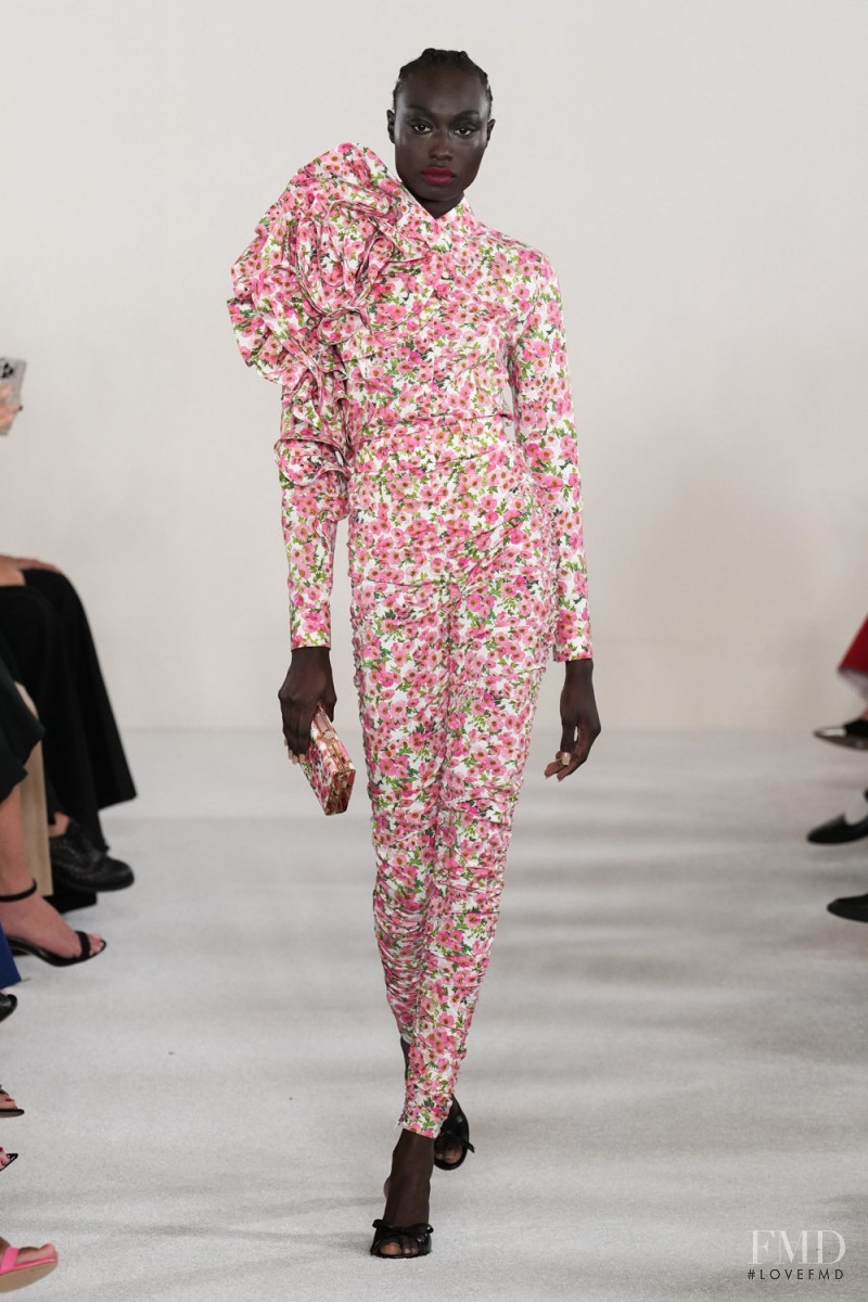 Nyagua Ruea featured in  the Carolina Herrera fashion show for Spring/Summer 2023