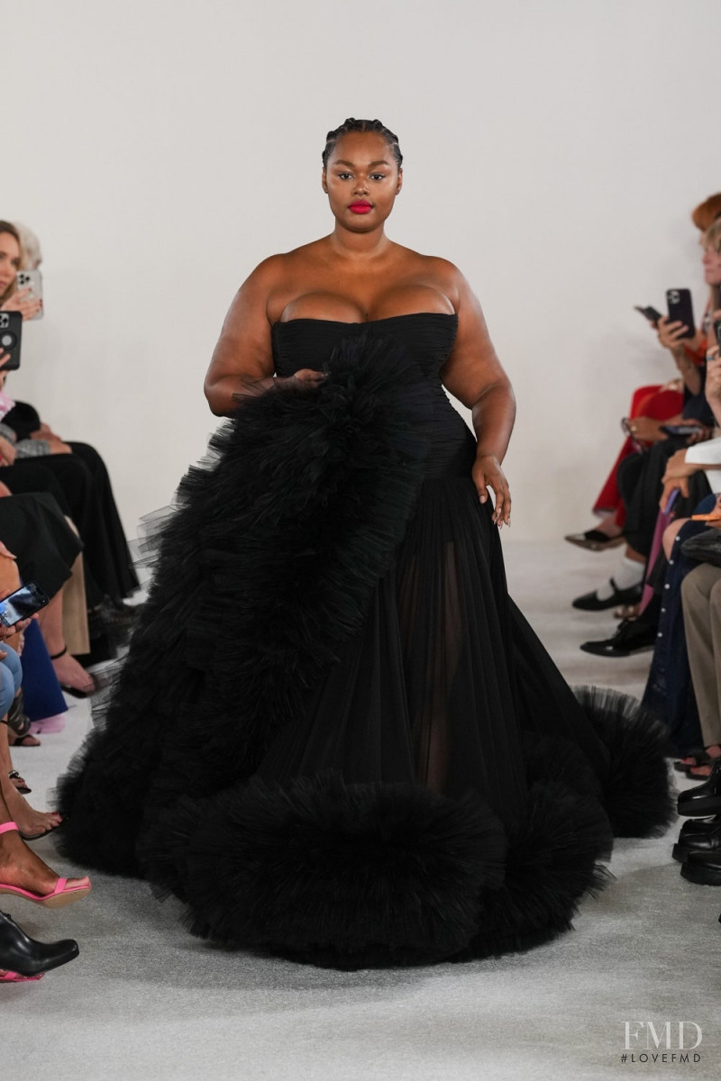 Precious Lee featured in  the Carolina Herrera fashion show for Spring/Summer 2023
