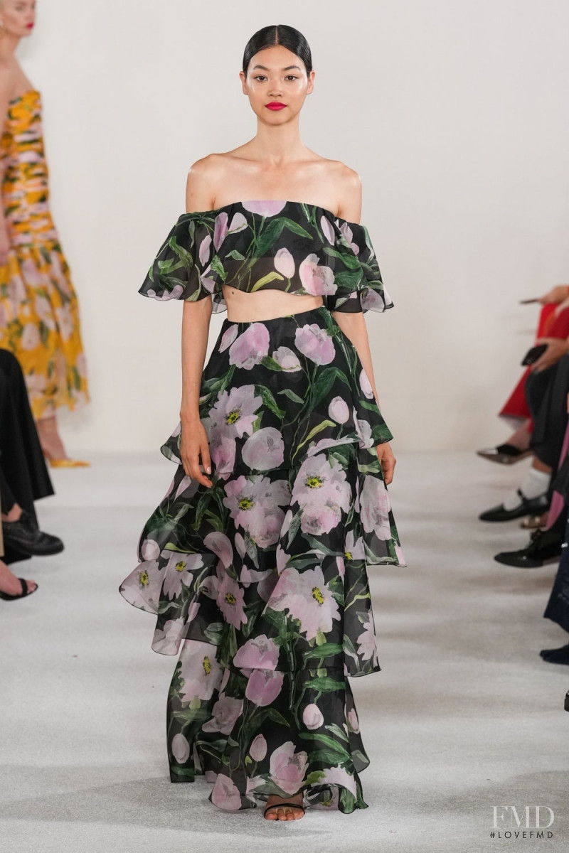 Mika Schneider featured in  the Carolina Herrera fashion show for Spring/Summer 2023